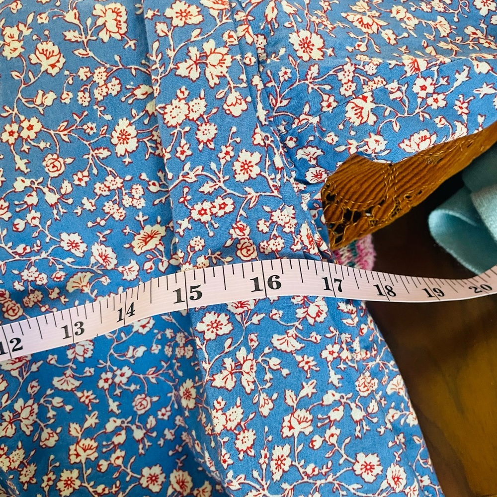 Madewell Blue Floral Puff Sleeve Top - Picture 11 of 11